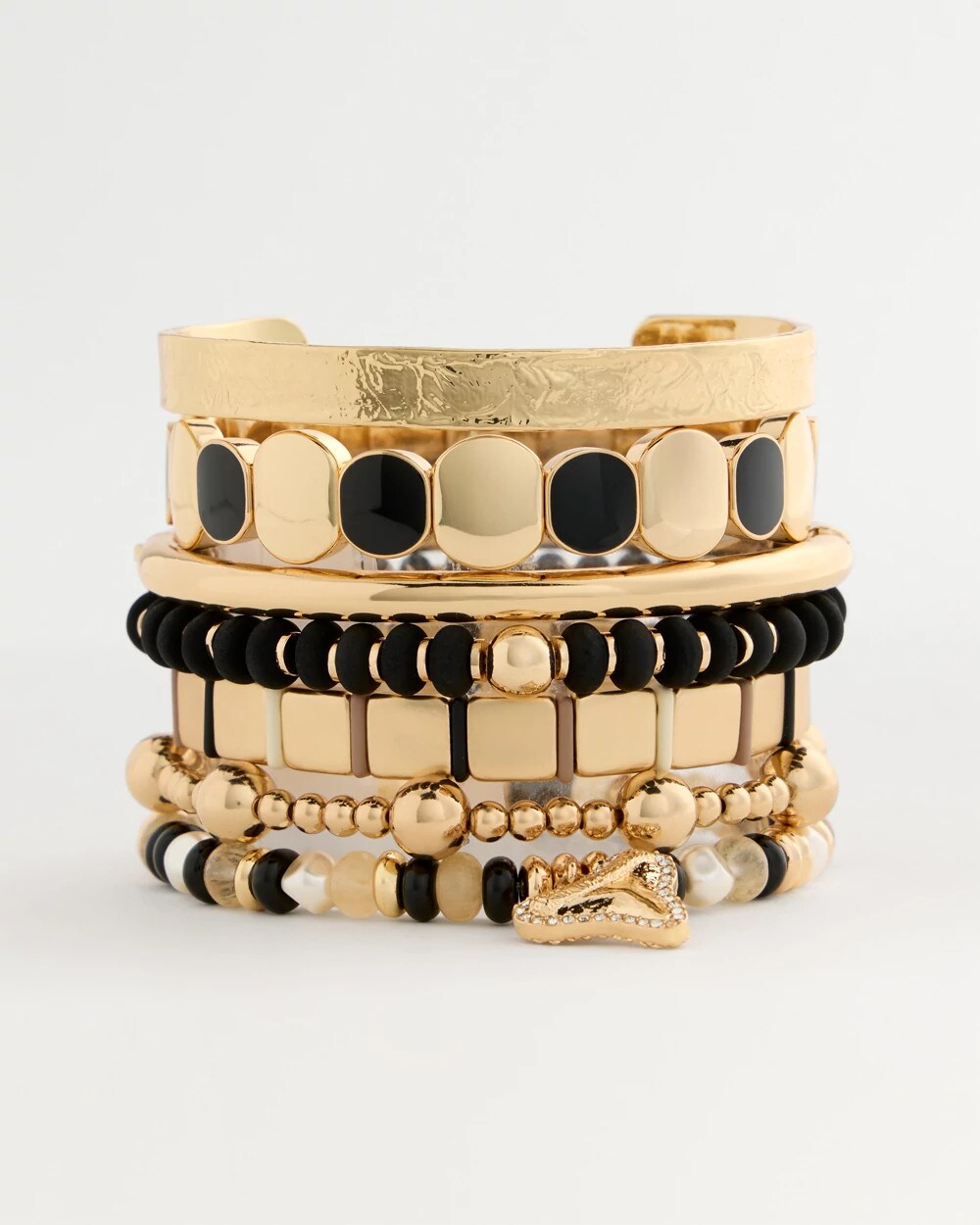 Black Shark's Tooth Stretch Bracelet