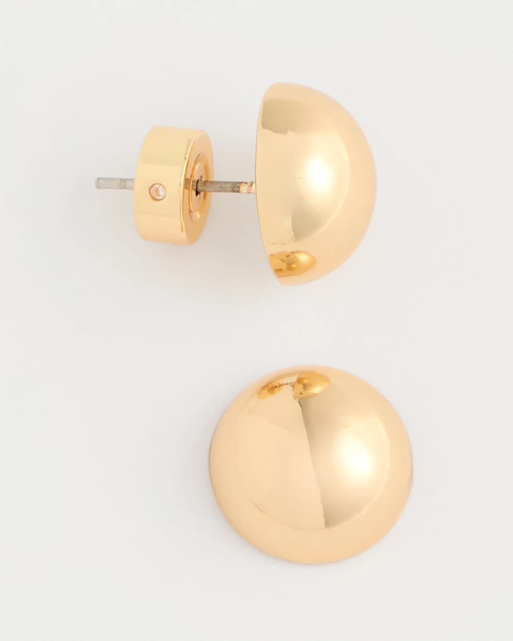 Gold Mini Goldtone Sphere Stud Earrings