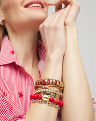 Gold Goldtone Flexible Cuff Bracelet
