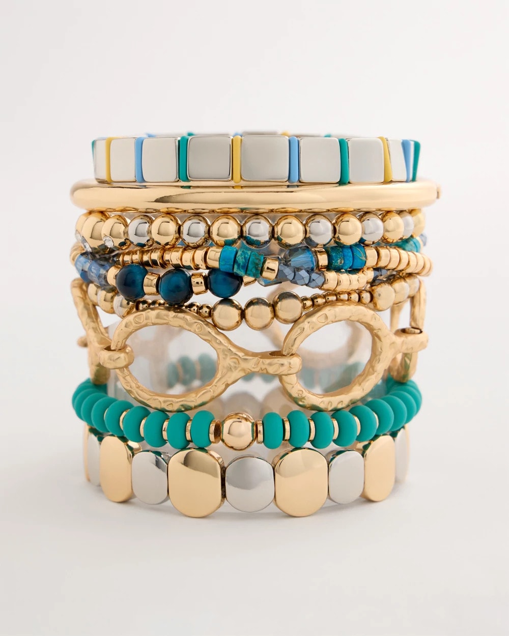 Gold Goldtone Open Link Toggle Bracelet