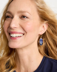 Navy Genuine Lapis Lazuli Stone Drop Earrings