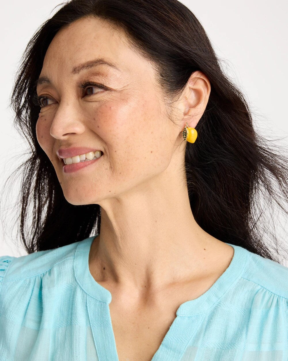 Yellow Luxurious Lemon Stud Earrings