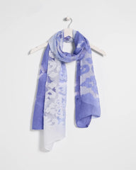 Blue Ombre Burnout Oblong Scarf