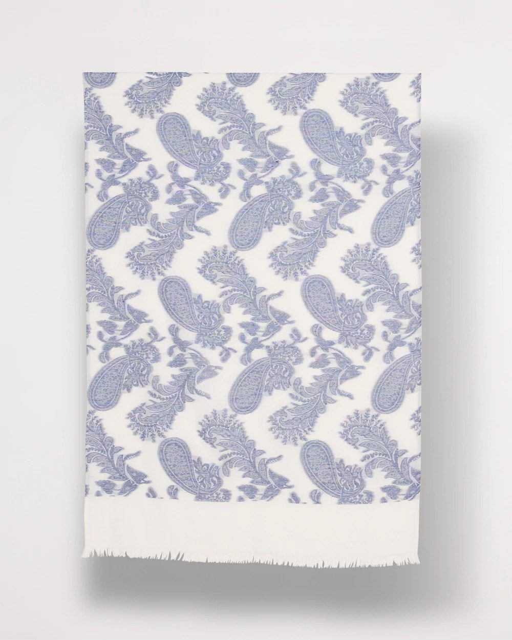 Neutral Paisley Jacquard Oblong Scarf