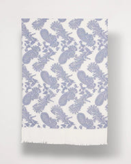 Neutral Paisley Jacquard Oblong Scarf