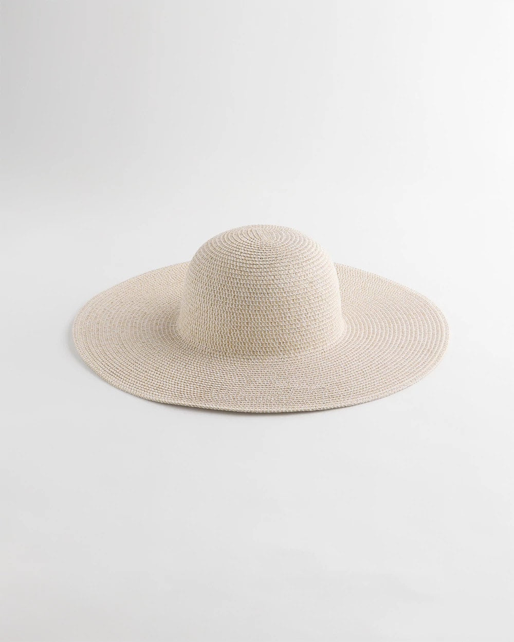 Neutral Metallic Straw Sun Hat