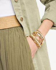 White White Gold Slice Stretch Bracelet