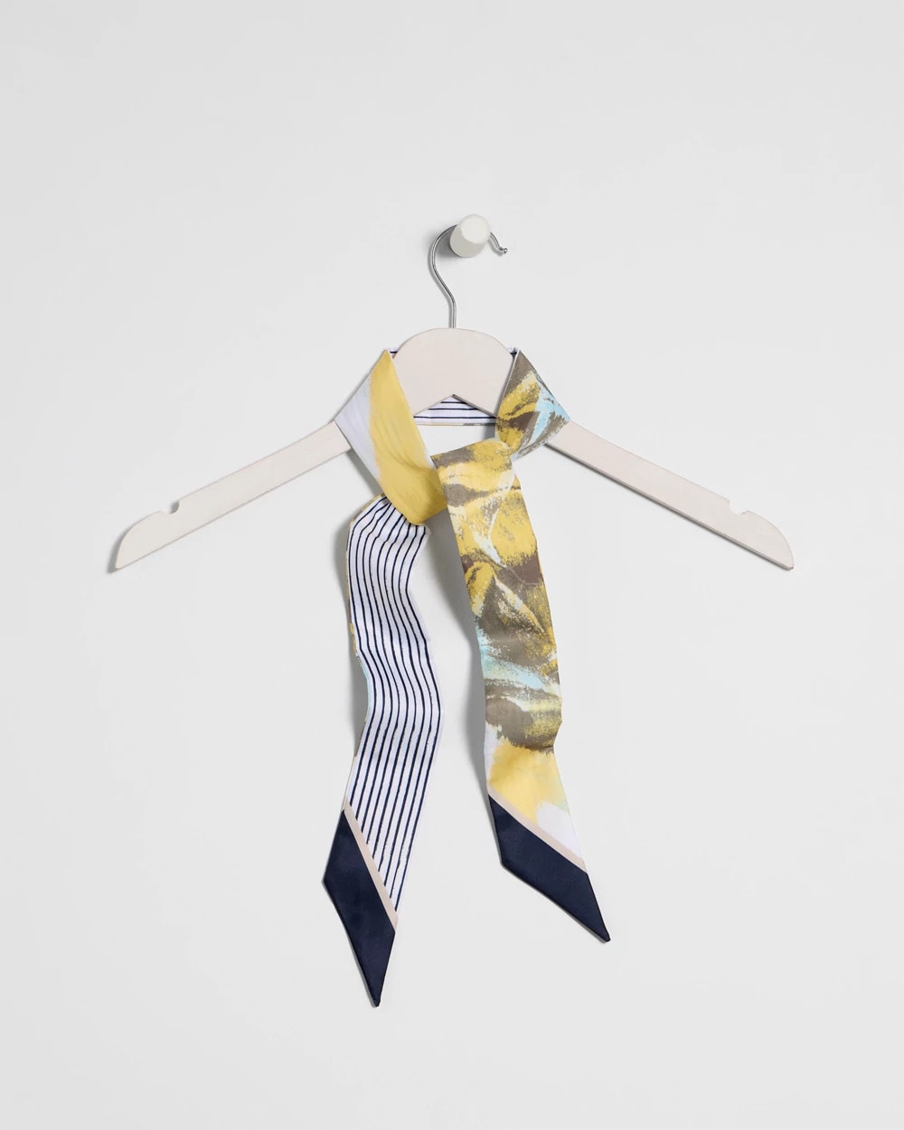 Golden Haze Striped Skinny Scarf
