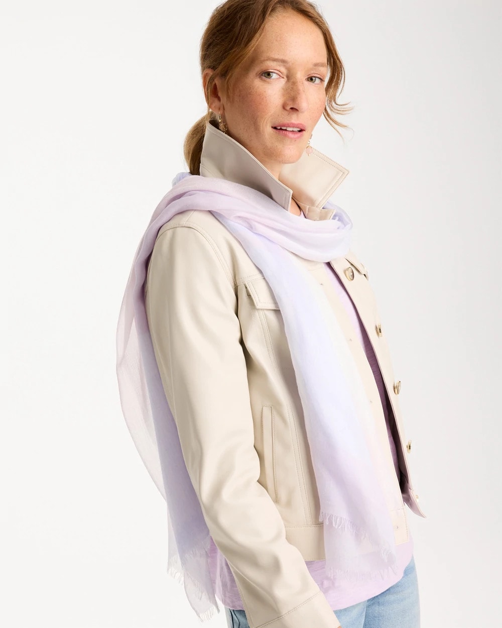 Lavender Cashmere Blend Oblong Scarf