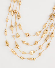 Gold Golden Nugget Illusion Necklace