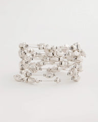 Silver Silvertone Coil Bracelet