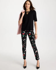 Black Ella Crewneck Pullover Sweater