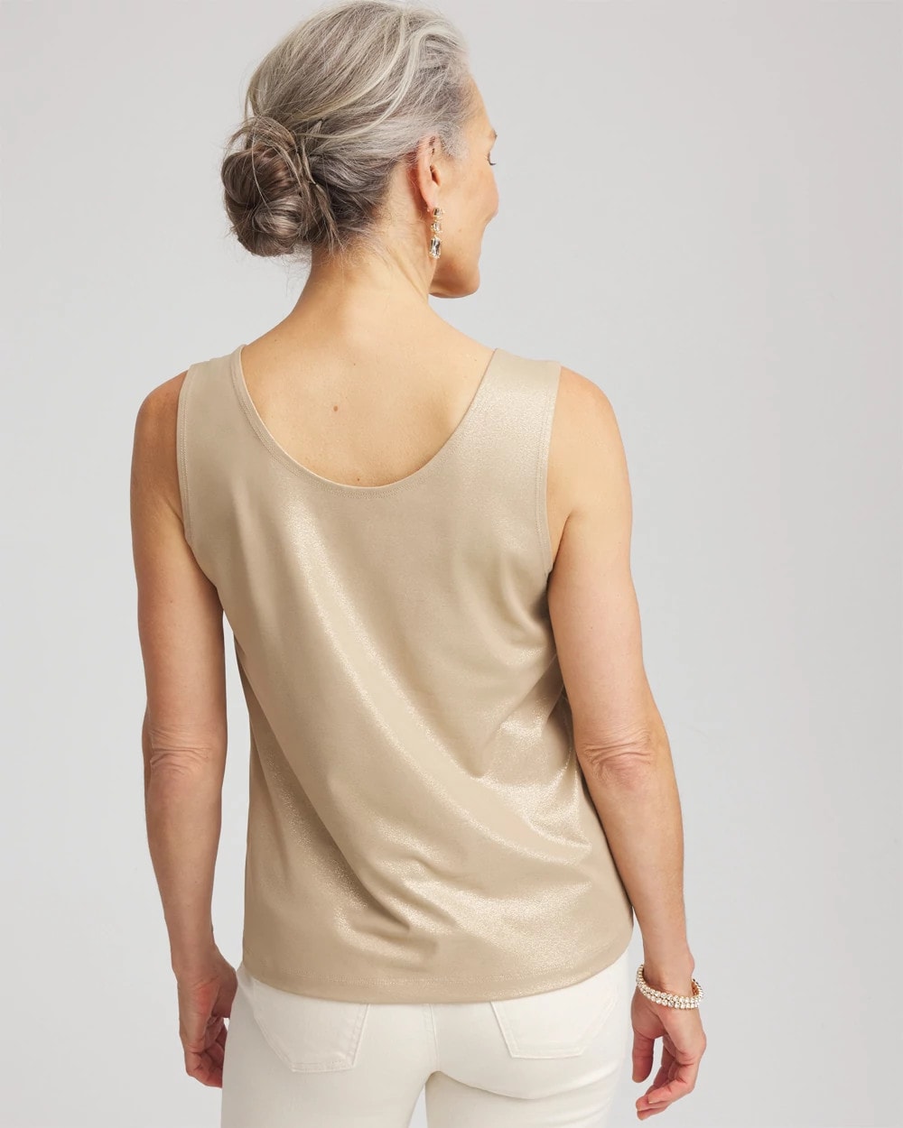 Champagne Foiled Microfiber Tank