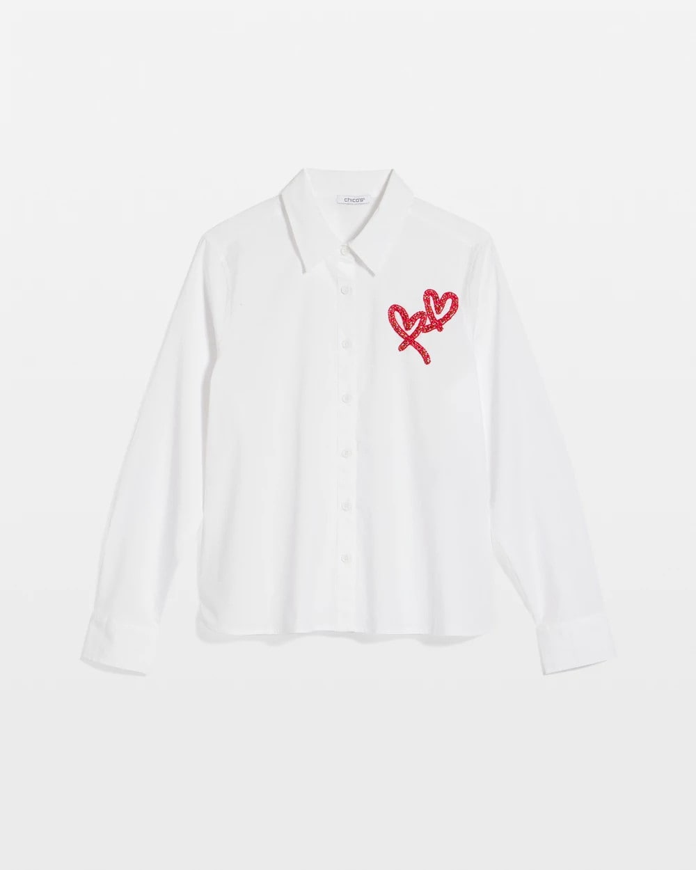 Alabaster Crystal Heart Poplin Shirt