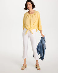 Golden Haze Tie-Front Top