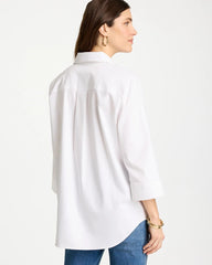 Optic White No Iron™ Stretch Popover Tunic
