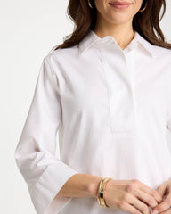 Optic White No Iron™ Stretch Popover Tunic