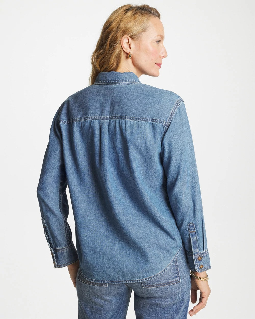 Allegro Indigo Classic Collared Tencel Shirt