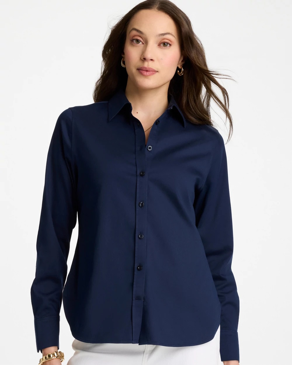 Classic Navy No Iron™ Stretch Shirt