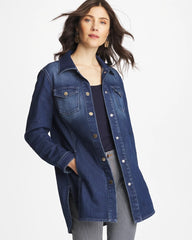 Rome Indigo Button Down Denim Topper