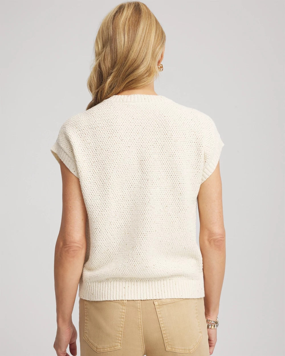 Gold Button-Up Sweater Vest