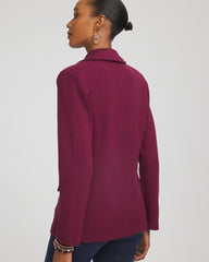 Deep Chianti Single-Breasted Sweater Blazer