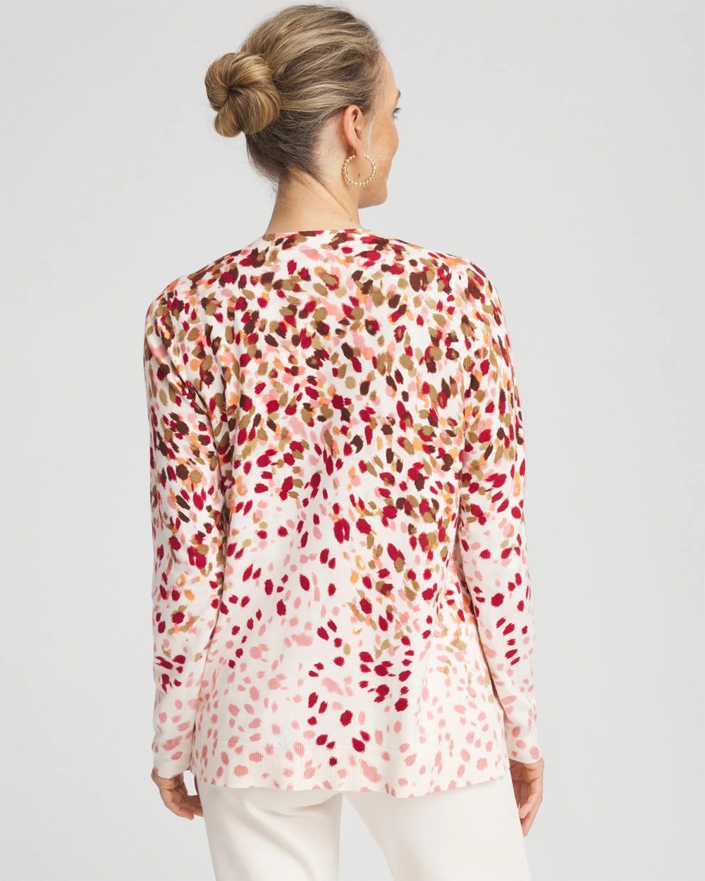 Multi Ombré Printed V-Neck Cardigan