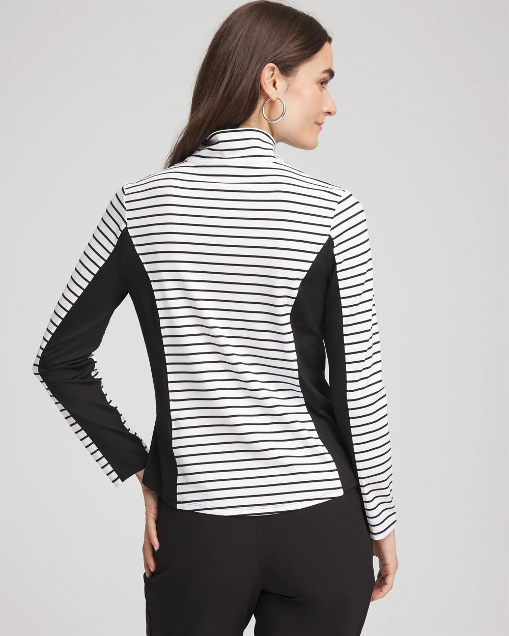 Black Zenergy® UPF Striped Block Half Zip