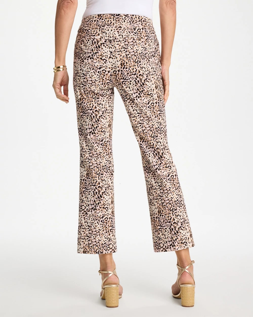 Pale Sand Brigitte™ Animal Print Crop Flare Pants