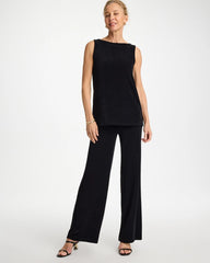 Travelers Black Petite Travelers™ Wide-Leg Pocket Pants