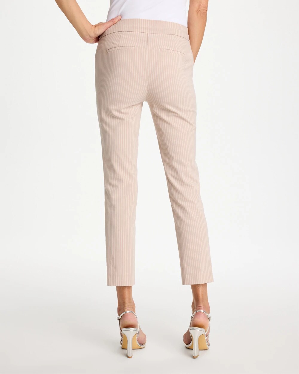Neutral Brigitte™ Slim Twill Stripe Neutral Crop
