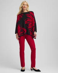 Carmine Red Juliet Slim Trim Detail Pants