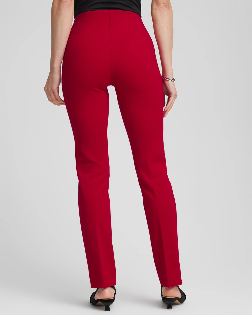 Carmine Red Juliet Slim Trim Detail Pants