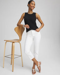 Alabaster No Stain Girlfriend Cropped Jeans