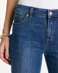 Kailua Indigo Girlfriend Slim Frayed Ankle Jeans