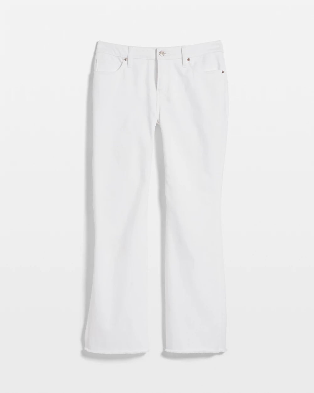 Alabaster Petite No Stain Girlfriend Fray Hem Kick Flares