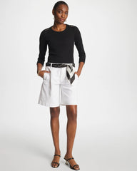Alabaster Denim Trouser Shorts