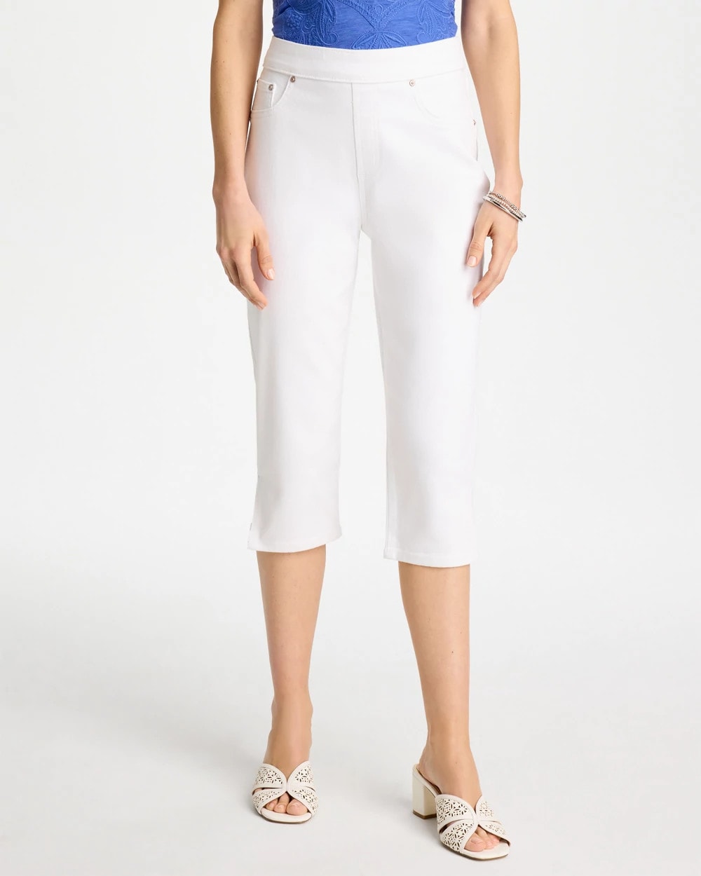 Alabaster Pull-On Capri Jeans