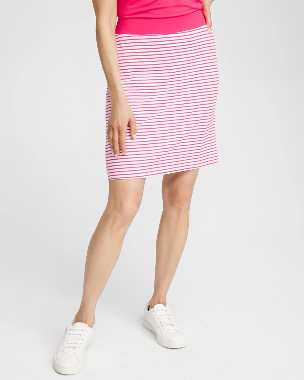 Pink Bromeliad Zenergy® UPF Knit Stripe Skort