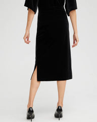 Travelers Black Travelers™ Velvet Midi Skirt