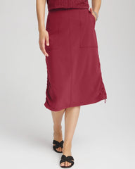 Russet Red Zenergy® UPF Bungee-Hem Pull-On Skirt