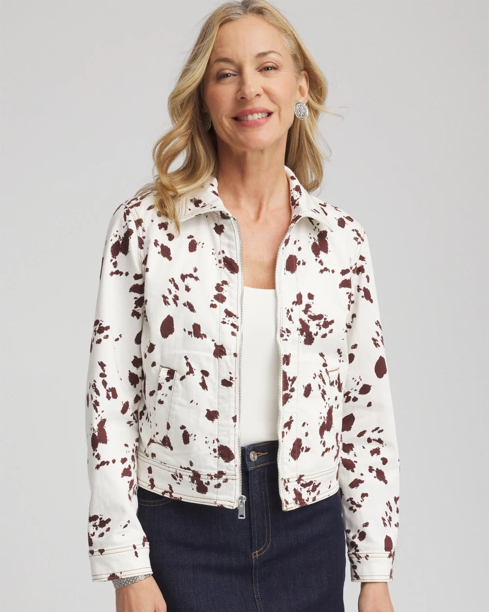 Ecru Pampas Pony Denim Jacket