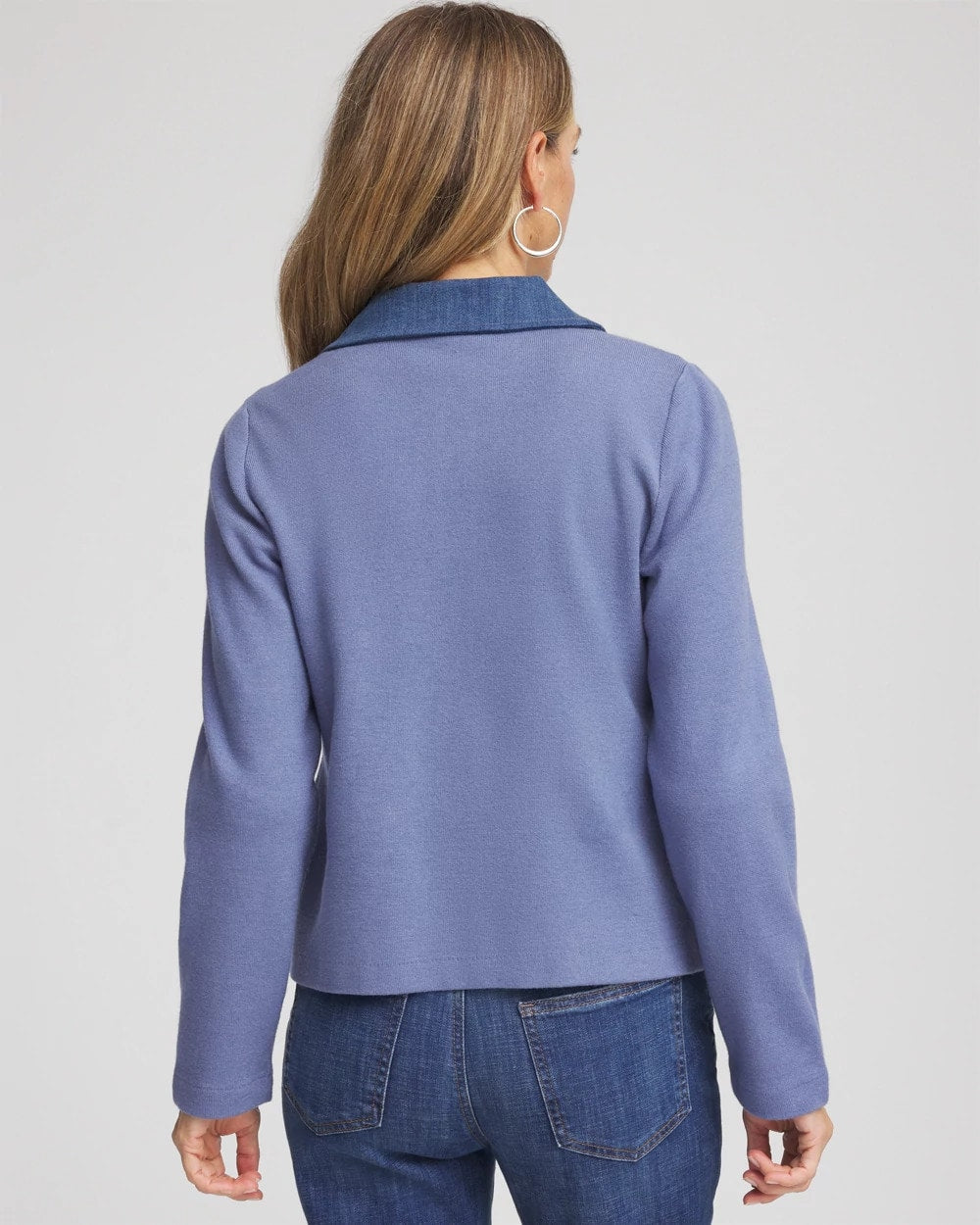 Blue Lotus Denim Colorblock Marl Shirt Jacket