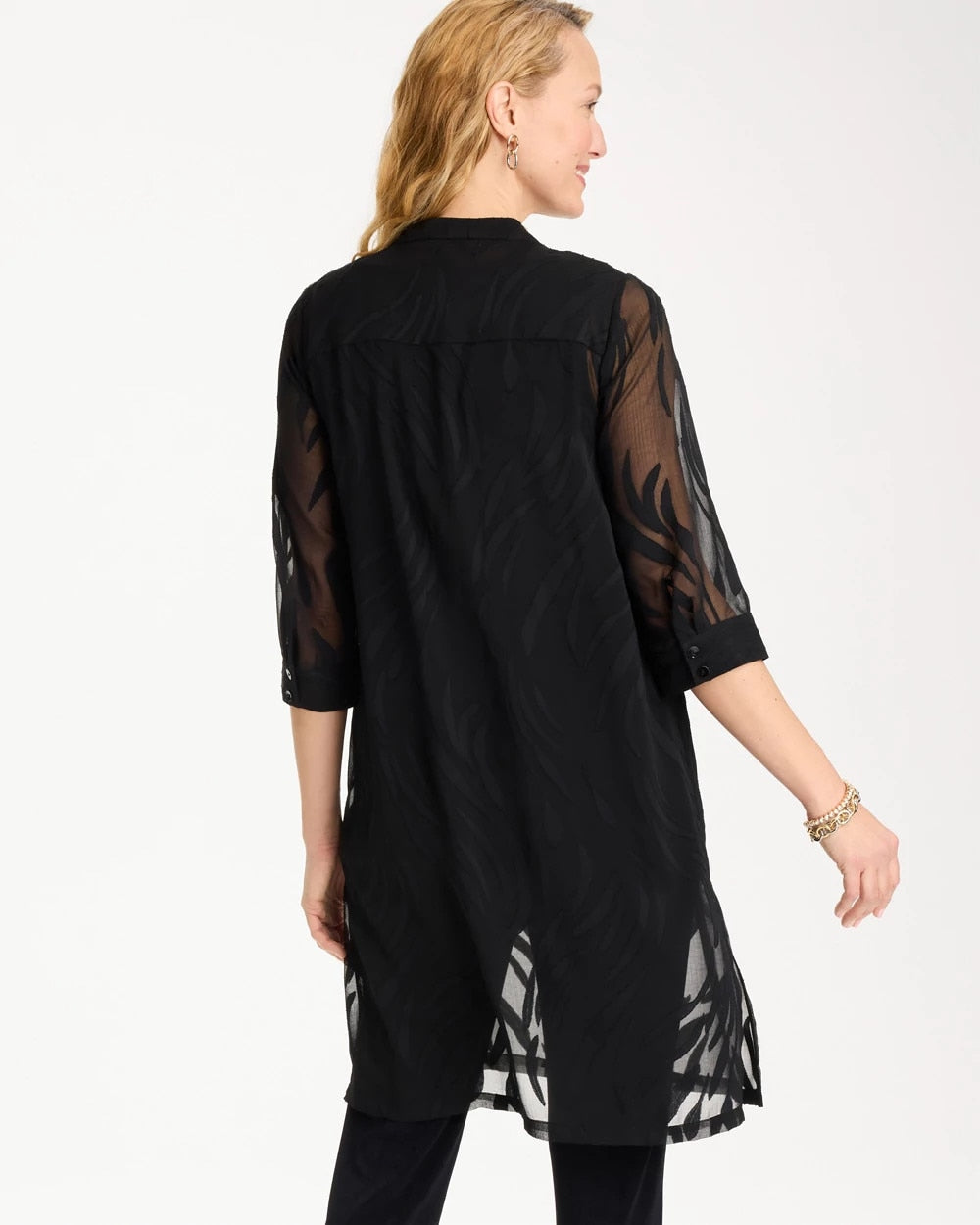 Travelers Black Travelers™ Collection Sheer Jacquard Topper