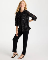 Black Travelers™ Collection Sequin Mesh Soutache Jacket