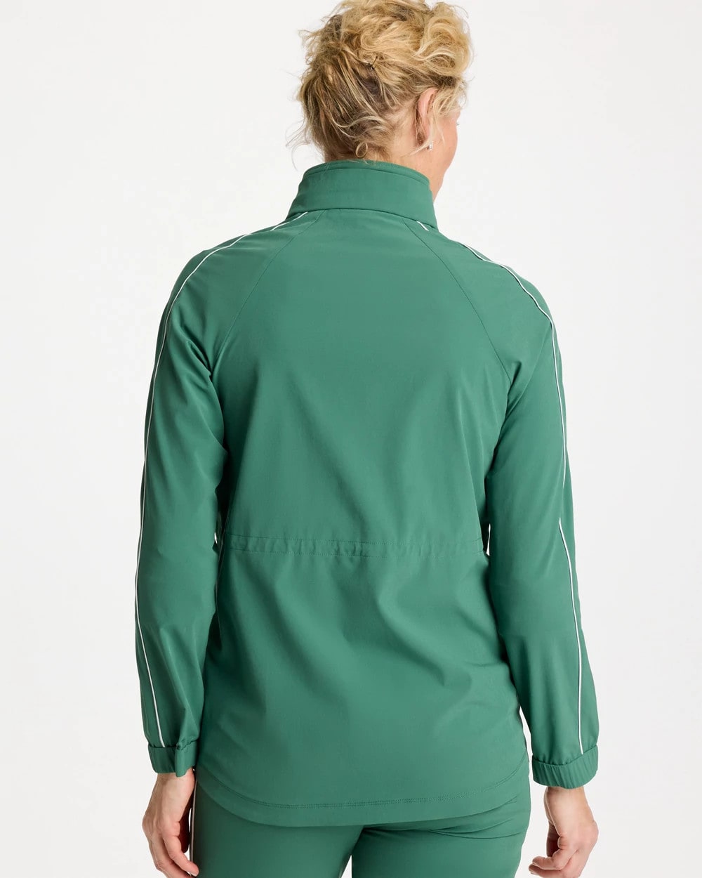 Water Lily Green Zenergy® UPF Piping Anorak Jacket