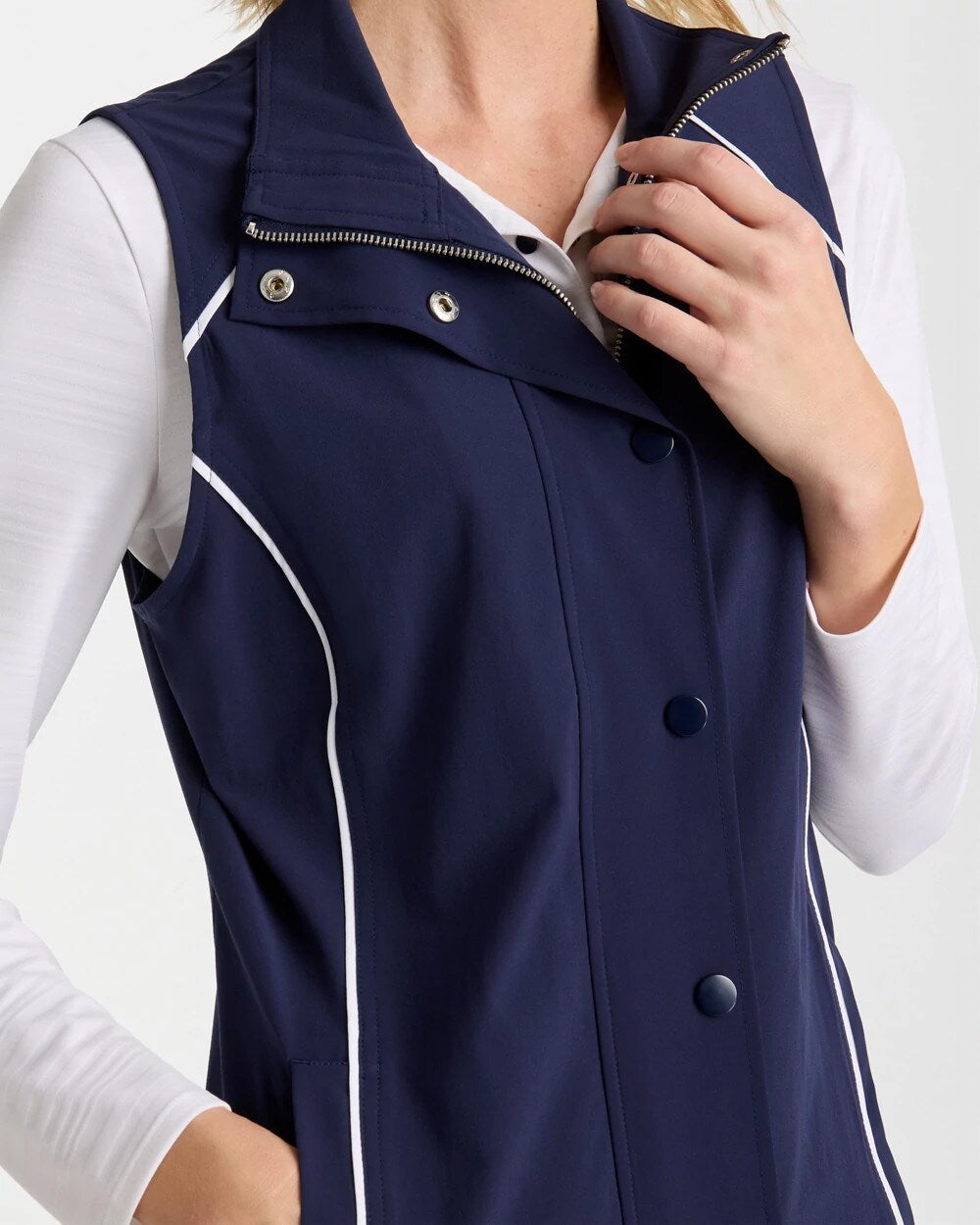 Passport Blue Zenergy® UPF Full Snap Vest