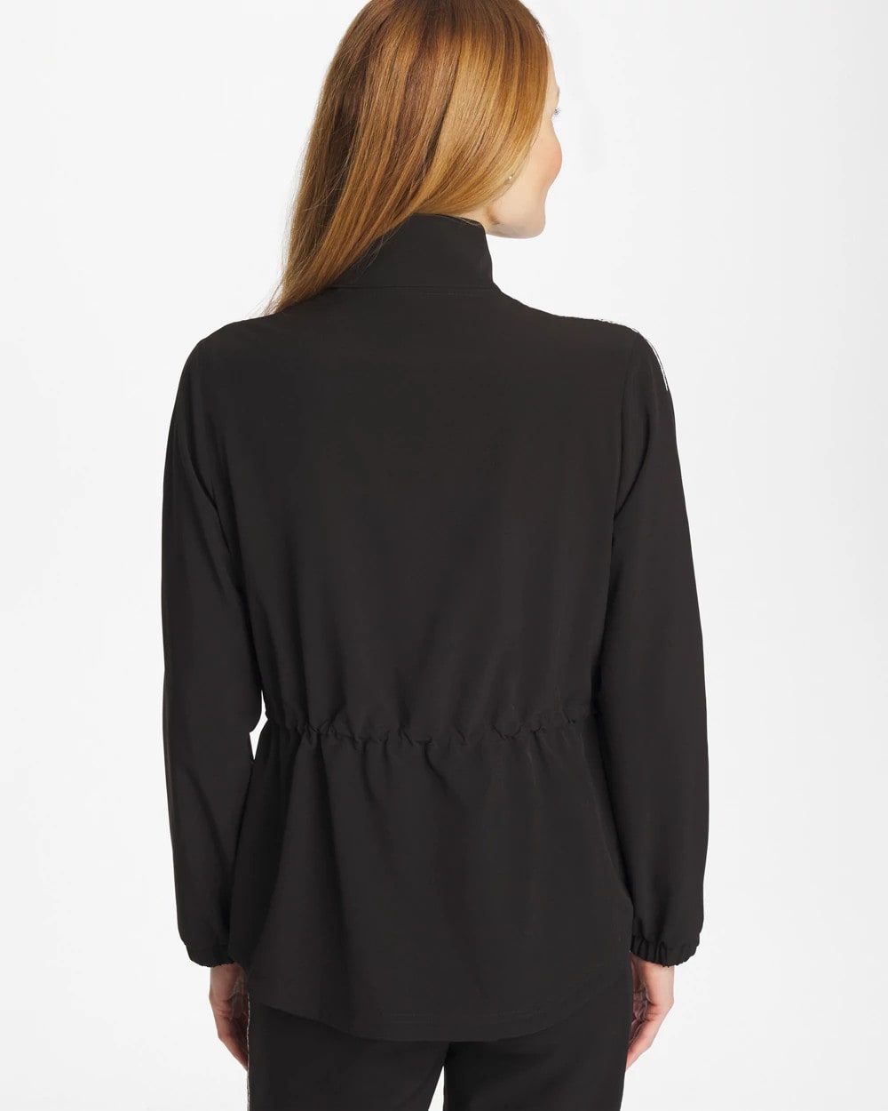 Black Zenergy® UPF Lattice-Trim Jacket