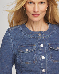 Wilma Indigo Quilted Denim Jacket