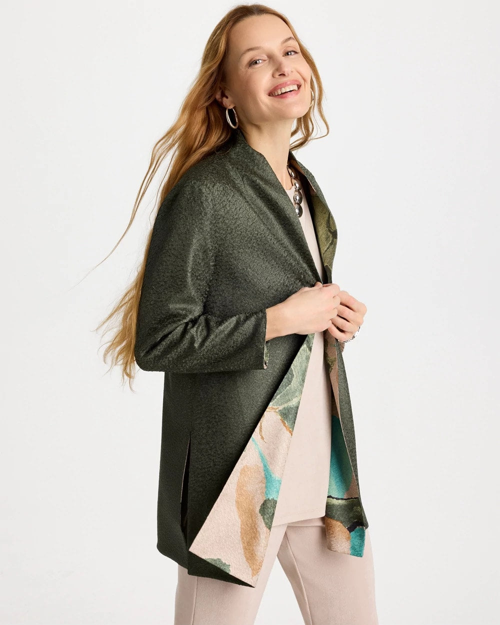 Kelp Forest Travelers™ Soft Bloom Reversible Crushed Jacket
